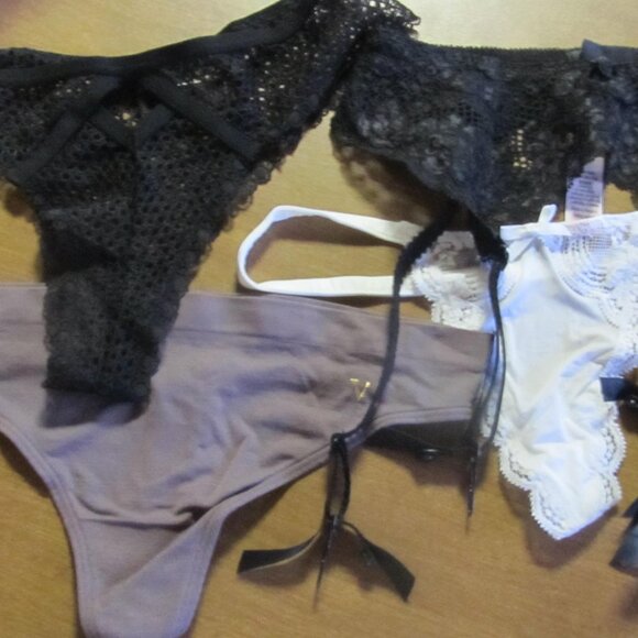 Bundle Victorias Secret Intimate Thongs Garter belt VS Underwear - Picture 1 of 3
